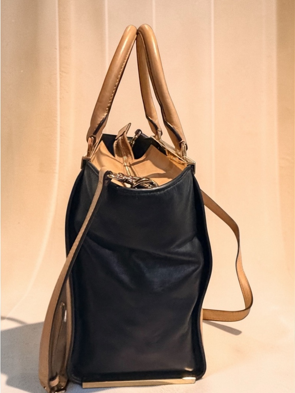 Michael Kors Vivianne Medium Satchel Colorblock Leather - Picture 4 of 15
